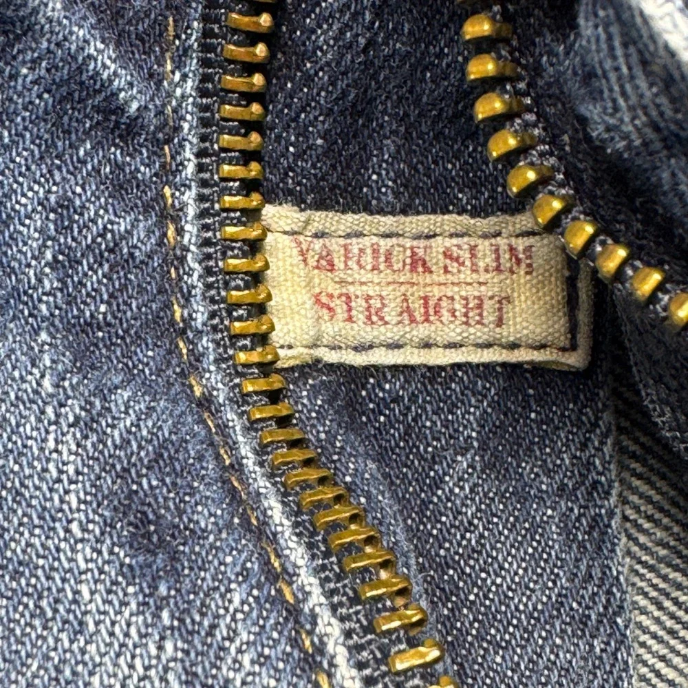 Polo Ralph Lauren Varick Slim Straight Jeans Mens 35x32 Blue Cotton Denim RL